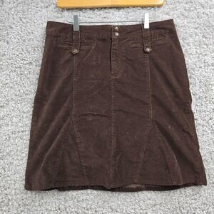 BUM Equipment Womens Mini‎ Skirt Brown Stretch Corduroy Look Size 10 Y2K Earthy